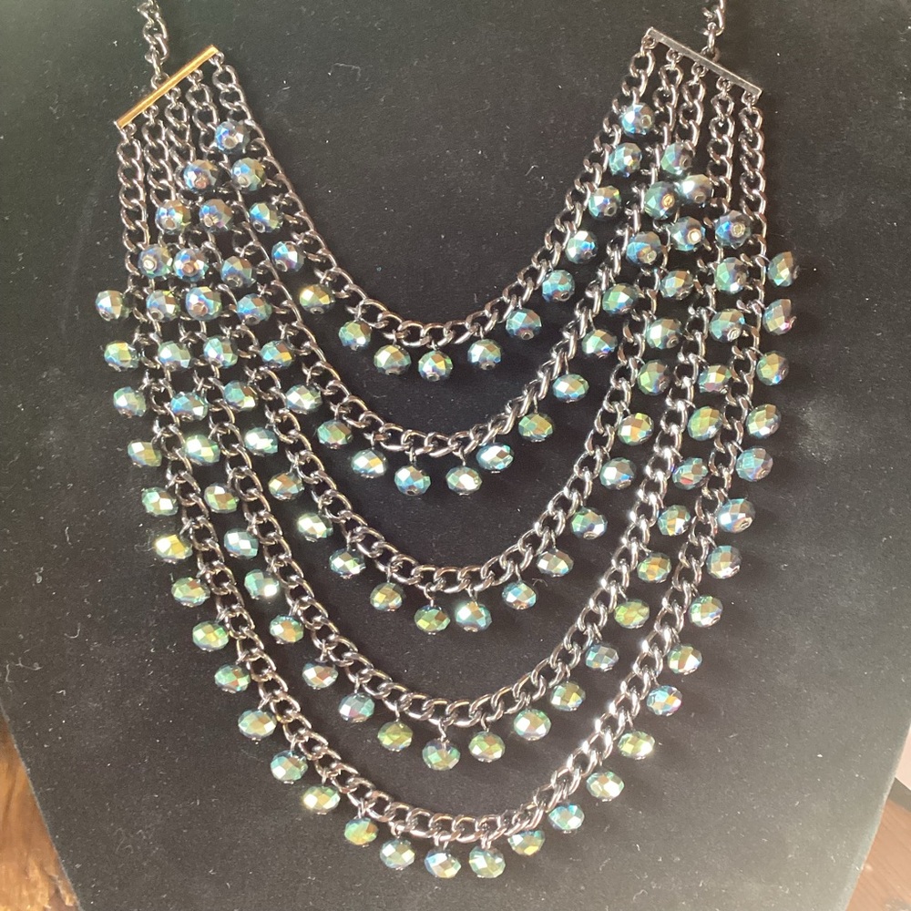 Premier Designs Elegant multicolored jewels Statement Necklace